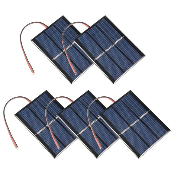 5Pcs 0.65W 1.5V Small Solar Panel Module DIY Polysilicon with 145mm Wire