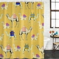 thumbnail image 2 of Yellow Camels Bathroom Shower Curtains with 12 Hooks Polyester Waterproof Shower Curtain for Stalls and Bathtubs Modern Watercolor Cute Funny Animals Decorative Bathroom Privacy Curtain 54x78 Inches, 2 of 9