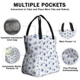 thumbnail image 3 of Pioneer Flower Floral Print Pattern Drawstring Lunch Bag Women - Drawstring Lunch Bag Insulated for Work Office - Stain-Resistant Large Lunchbags for Women with Multi-Pockets, 3 of 6