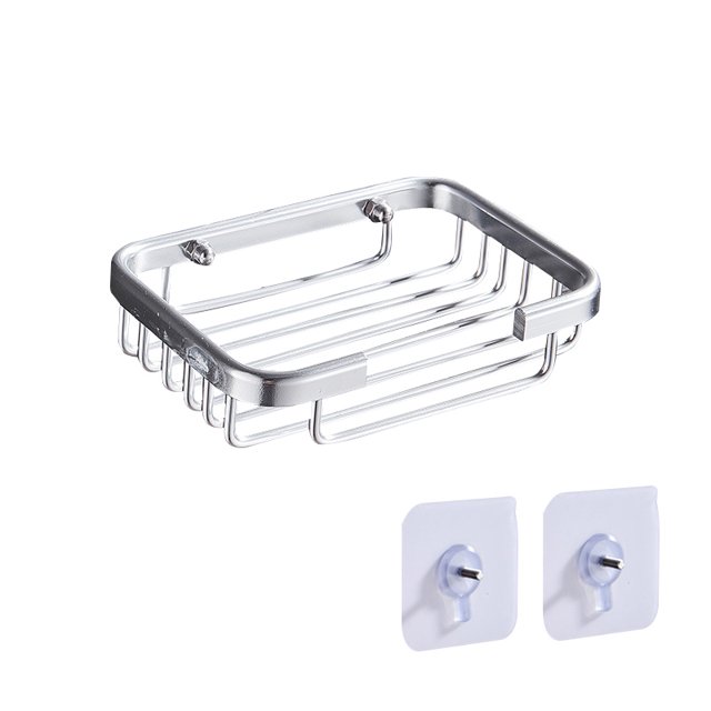 Soporte Para Jabonera Sin Taladro Montado En La Pared Caja De Jabón Perforada Espacio Libre Caja De Jabón De Aleación De Aluminio Minnieouse HA026418-02
