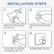 thumbnail image 4 of 4 Pcs Self-adhesive Hooks, Towel Holder Without Drilling, Bathrobe Hook (black), 4 of 5