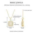 thumbnail image 4 of Rosec Jewels 1/2 CT Square Diamond Cluster Pendant in Gold for Women, 18K Yellow Gold, 4 of 8
