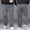 Grey, variant on Men's Big and Tall Elastic Waistband Casual Pants, Stretch Cotton Blend Loose Straight Leg Trousers with Drawstring & Pockets, 5 Colors, Sizes XL-6XL