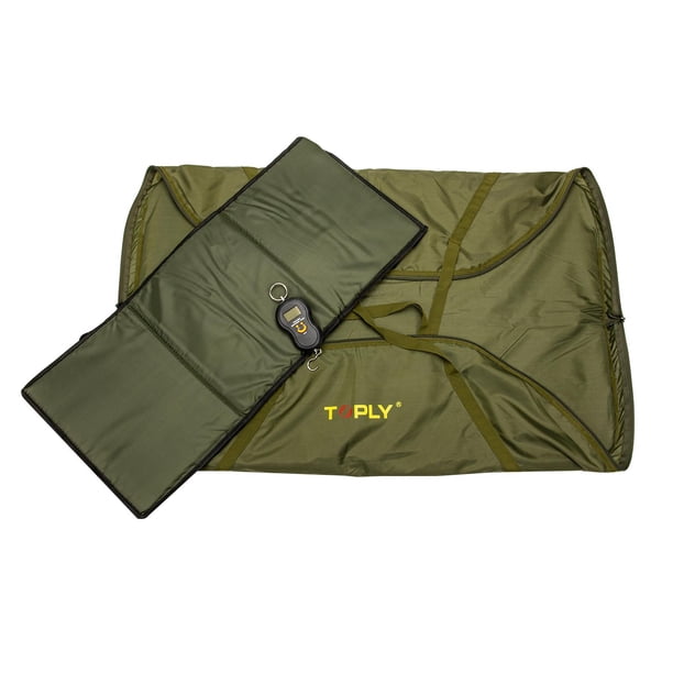 Bolsa para matar peces, bolsa enfriadora de pesca aislada, parte inferior de fácil agarre reutilizable, mantiene el hielo Bolsa con alfombrilla de escala Sharpla enfriador de pesca