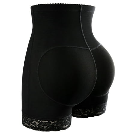

Qric Womens Butt Lifter Padded Lace Panties High Wasit Seamless Hip Enahncer Boyshort Control Underwear Shapewear