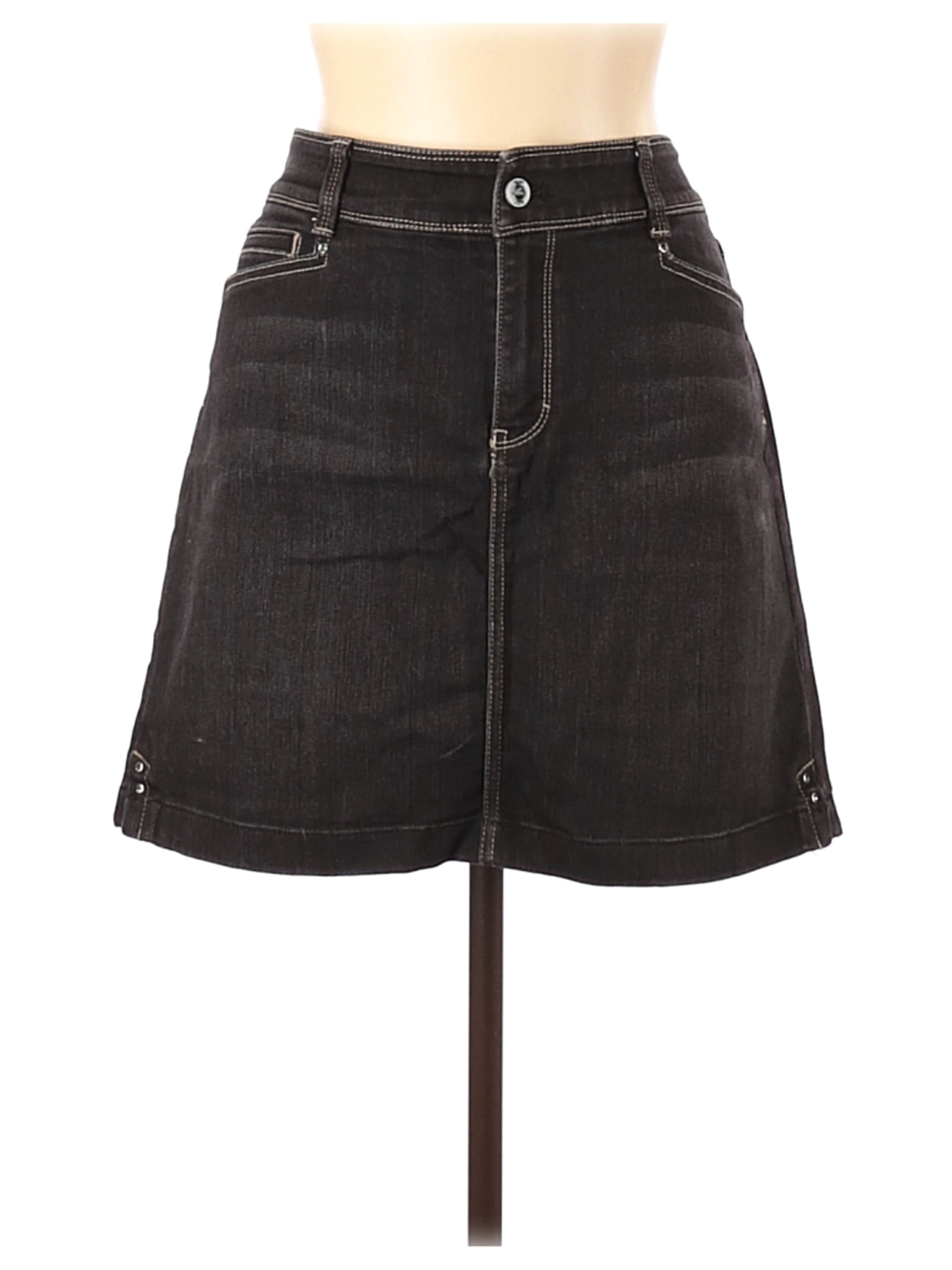 black jean skirt walmart
