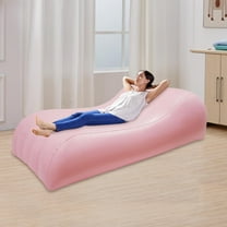 Pink Inflatable BBL Mattress Bed, Practical PVC Couch Bed with Air Pump Hole Plug Foldable Waterproof Air Mattress 73x26inch for Surgery Recovery Yoga Outdoor Camping Relax Sleeping