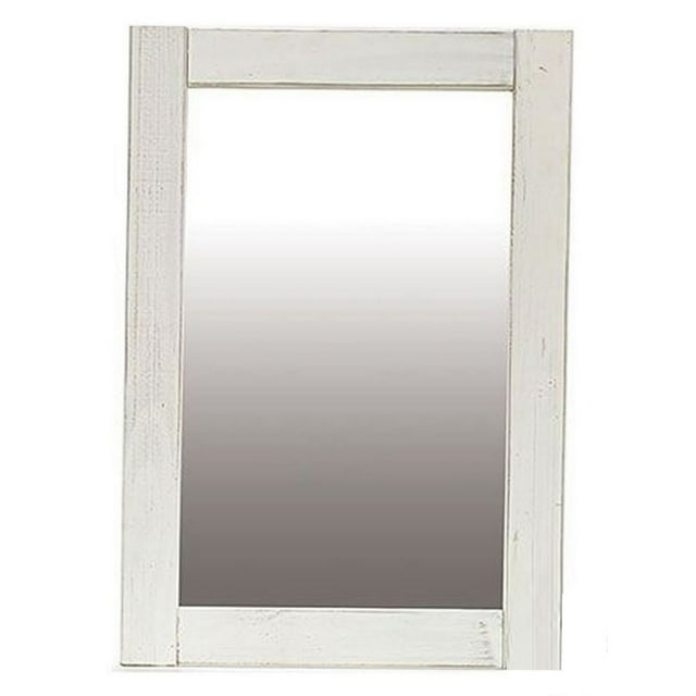 Benjara Miroir avec Extérieur Brossé, Blanc