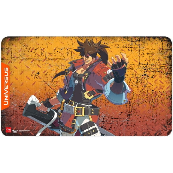 Collectible UniVersus: GUILTY GEAR - STRIVE - Playmat: Sol Badguy -24x14" Neoprene Mat, Exclusive Character Art, Tabletop Trading Card Game Accessory, Collectible