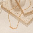 thumbnail image 4 of Xiao Hua Collar con colgante de circonita engastada en hojas, hecho a mano, apto para hombres y mujeres (oro), 4 of 5