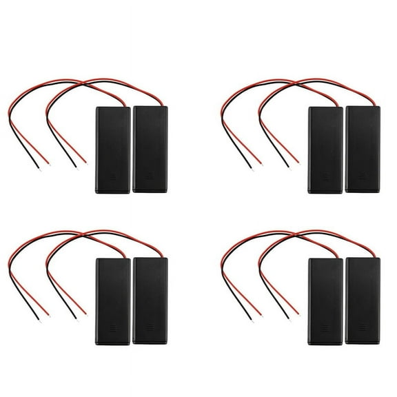 8pcs 2 X AAA 3 V Battery Holder Case Box Wire on / Switch M Cover
