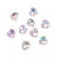 thumbnail image 3 of GKNET 100pcs Clear AB Color Love Heart Charms Faceted Glass Hanging Pendants 14mm, 3 of 7