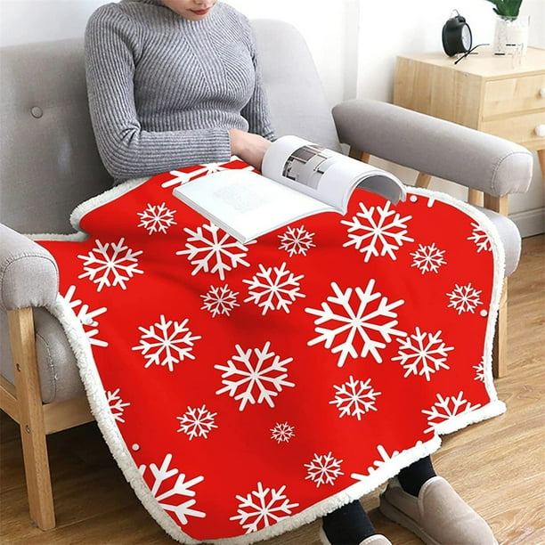 Xihbxyly Manta Usable, Suave y Acogedora, Cálida Capa, Resistente a La Decoloración, Sin Pelusa, Versátil para Usar En El Sofá o La Cama, Ideal para Relajarse o Ver La Televisión, Regalo de Navidad,