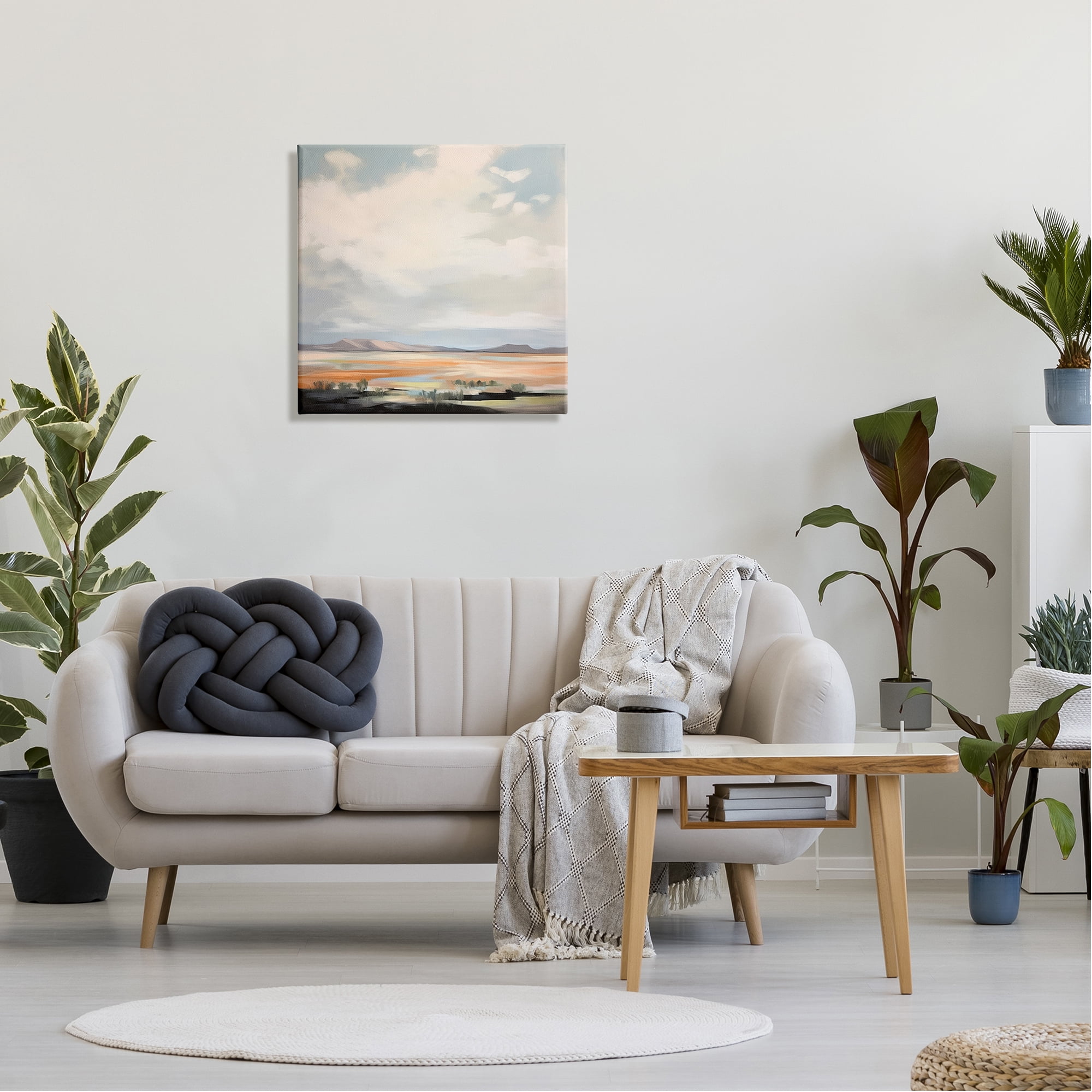 Stupell Industries Desert Nature Painting Landscape Painting Gallery Wrapped Canvas Art Print Wall Art, 24 x 24