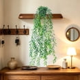 thumbnail image 2 of Hanging Artificial Pothos with Pot, Faux Trailing Green Vine Plant for Indoor Wall Shelf Home Decor, 2 of 6