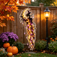 thumbnail image 5 of Elegant Halloween Cascade Wall Light, Witch Midnight Decor with Witch Silhouette Crescent Moon and Cascading Crystals, Gothic Wall Hanging for Halloween Home, 5 of 7