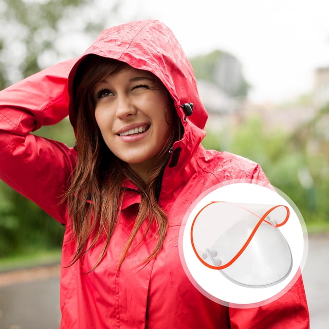 unbranded Accesorio Para Poncho Sombrero Con Transparente Para Protección Lluvia
