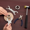 thumbnail image 3 of 2 Pcs Beer Faucet Wrench Metal Multifunction Wrench Spanner Home Brewing Wrench for Tap Tower Coupler Tools Multi-Use Faucet Key Tool Removal Silver, 3 of 5