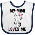thumbnail image 3 of Inktastic Mimi Loves Me Grandchild Girls Girls Baby Bib, 3 of 4