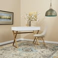thumbnail image 4 of OSP Home Furnishings Oakley Chair in Cream Faux Leather with Gold Chrome Base, 4 of 6