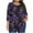 Purple-7, variant on successthop Floral Blouses for Women Plus Size 3/4 Sleeve Tunic Top Crewneck Curved Hem Shirt Print Tops Loungewear