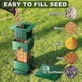 thumbnail image 5 of Squirrel Proof Bird Feeder,2.5LBS Metal Bird Feeders for Outdoors Hanging,Wild Birdseed Feeders for Finch Cardinal Blue Jay Outside (Green), 5 of 10