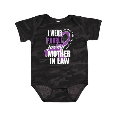 

Inktastic Chronic Pain I Wear Purple For My Mother in Law Gift Baby Boy or Baby Girl Bodysuit