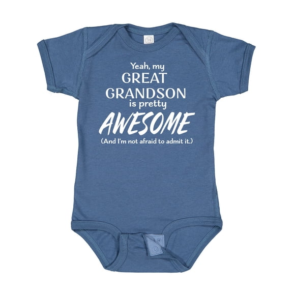 Inktastic Yeah My Great Grandson is Pretty Awesome Boys or Girls Baby Bodysuit