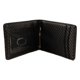 thumbnail image 2 of Cartera delgada Ticfox con clip para billetes de cuero PU fibra de carbono negra tamaño libre, 2 of 14