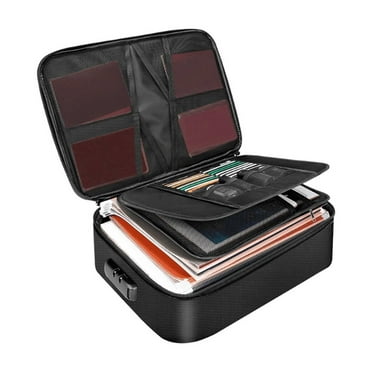 Gastropod Fireproof Document Box with Lock,Multi-layer File Organizer for Home Use,Secure Document Organizer