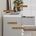 thumbnail image 5 of Fluted Dresser for Bedroom, 10 Drawers, 55" Wide Modern Chest of Drawers with Metal Handle, White Dressers for Bedroom, 5 of 7
