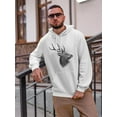 thumbnail image 2 of Side View Of A Deer Head Hoodie Men -Image by Shutterstock, Male XX-Large, 2 of 4