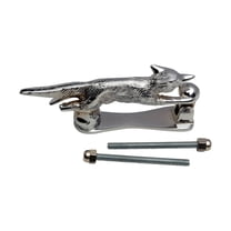 Renovators Supply Brass Door Knockers for Front Door 5.5" Running Fox Chrome Plated Brass Door Knocker w/Screws