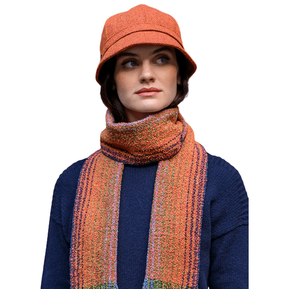 Irish Women's Flapper Hat Wool Tweed Made in Ireland by Mucros Weavers