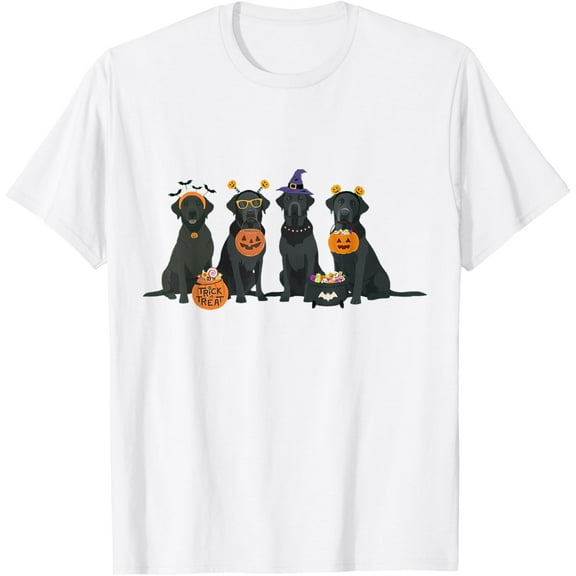 Halloween Black Lab Fall Labrador Retriever Halloween Dog T-Shirt Tee