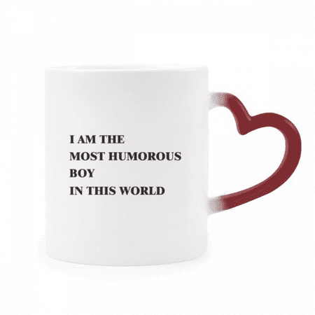 

I Am The Humorous Boy Heat Sensitive Mug Red Color Changing Stoneware Cup