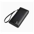 thumbnail image 2 of Guardurnaity Cartera larga con cremallera para hombre, bolsa de crédito, monedero, tarjetero, Vertical, antirrobo, gran capacidad para ama de Carteras Negro, 2 of 6
