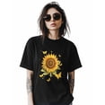 thumbnail image 2 of Watercolor Sunflower Womens Tshirt Graphic Tees Cotton Crew Neck T-Shirts, Casual Short Sleeve Shirts for Women Teen Girl Country Butterfly, 2 of 3