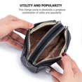 thumbnail image 3 of Black Purse Women Women Coin Purse Zipper Wallet Leather Cash Bag Women Wallet, 3 of 3