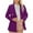 Purple, variant on Uootdi Women's Double Breasted Blazer Long Sleeve Lapel Collar Suit Jacket Work Office Casual Fall Winter Outwear Trendy Solid Color Button Up Coat for Business Daily Look