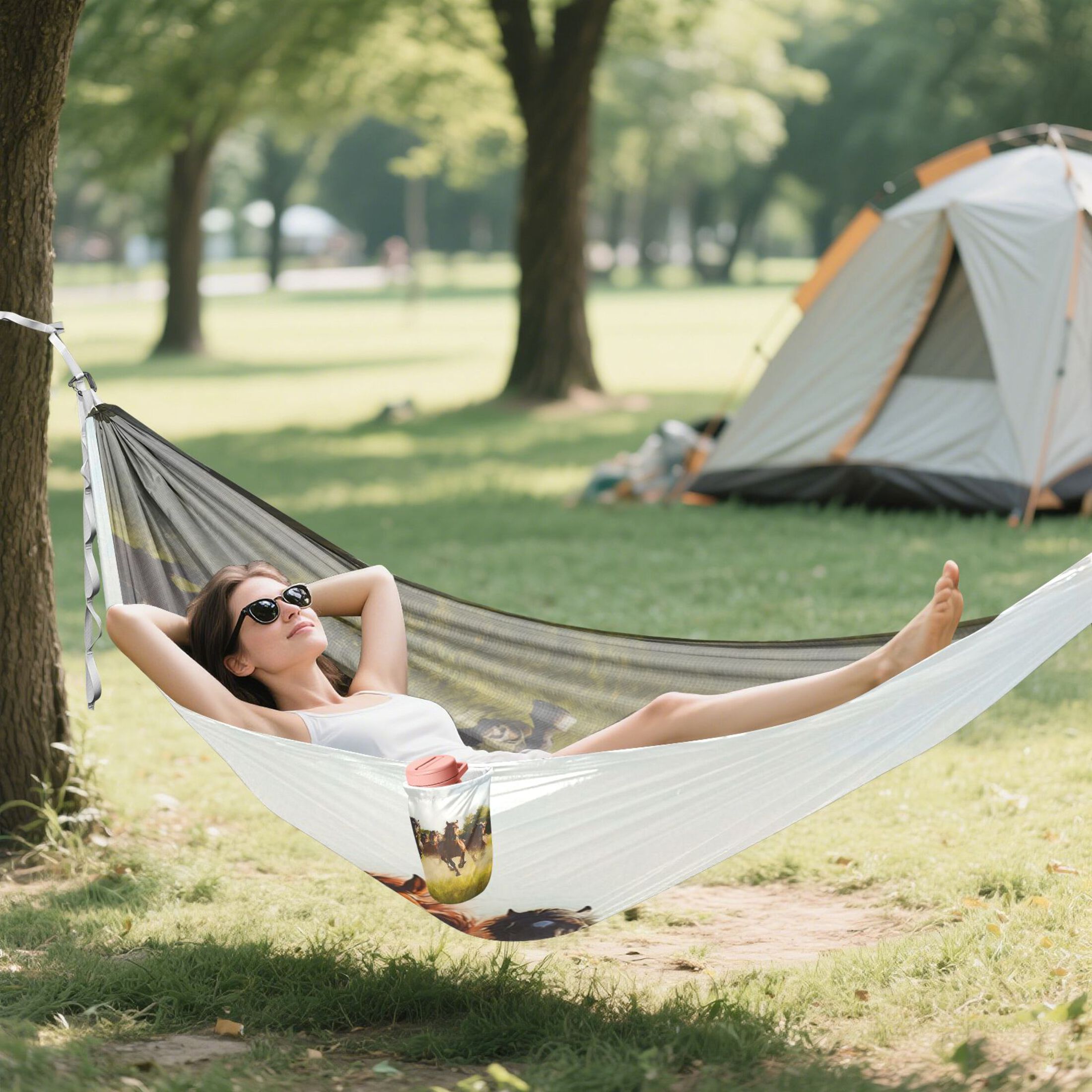 Hammock Camping Hammock Nylon Portable Hammock Travel Camping Hammock Beautiful Herd Of Horses