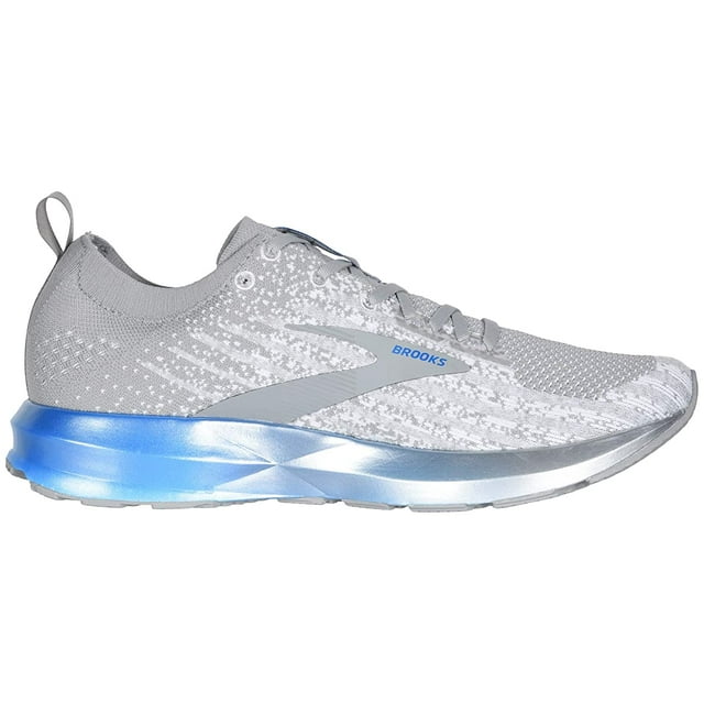 Brooks Men's Levitate 3 Running Shoe, White/Grey/Blue, 9 D(M) US