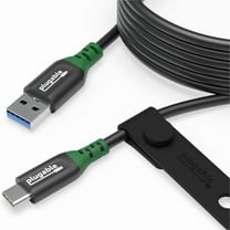 Plugable USB C to USB A Cable, USB 3.2 Gen 2 USB Cables, 3A (15W) Charging USB C Data Cable 5Gbps for iPhone 15, iPad, Samsung Galaxy, Tablets, Laptops, 6 Feet with Cable Management Strap (USBC-A2M)
