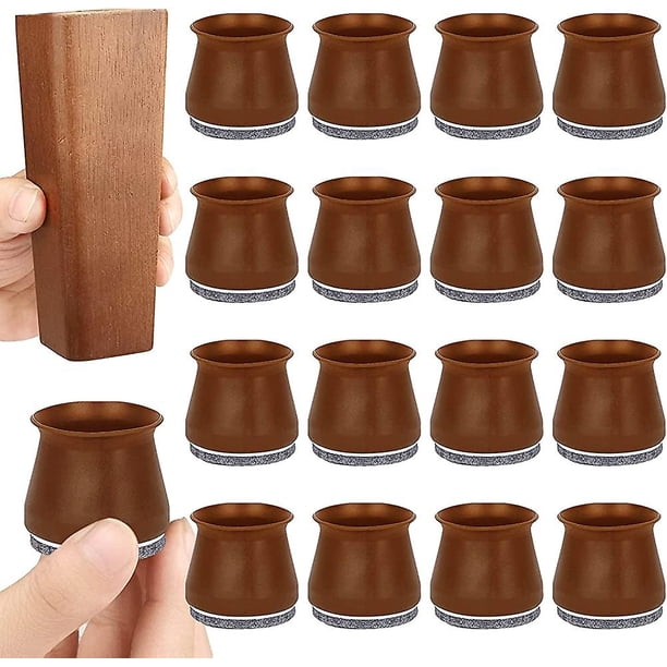 Protectores para patas de sillas YONGSHENG 16 piezas de fieltro de silicona para pisos de madera dura