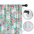 thumbnail image 4 of Blackout Kids Curtains,Bichon Dog Blue Florals Childrens Insulated Curtains Set Of 2,Bedroom Essentials,Toddler Room Decor 42"x54"(106x137cm), 4 of 4