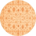 thumbnail image 1 of Ahgly Company Indoor Round Oriental Orange Modern Area Rugs, 5' Round, 1 of 4
