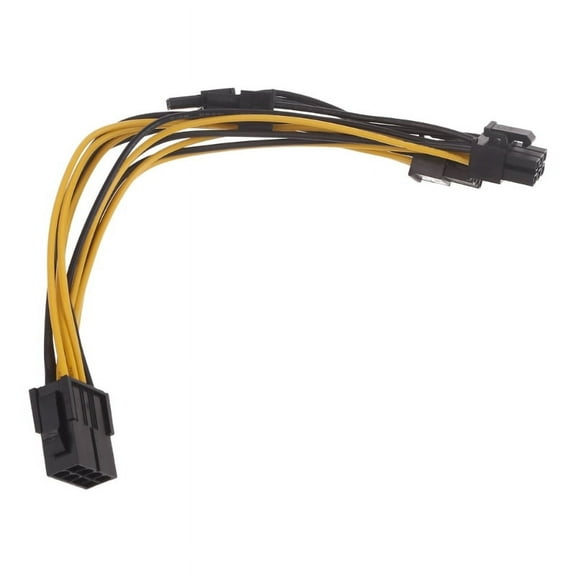 8Pin Female to 2 x 8 Pin (6   2) Male Cable Dual PCI-Express 8 Pin CPU or GPU Power Splitter Graphics Card Cable 20cm