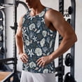 thumbnail image 5 of KLL Sea Shells 1 Print Men's Muscle Gym Workout Stringer Tank Tops Bodybuilding Fitness T-Shirts Tank Tops Men-X-Large, 5 of 7
