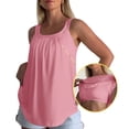 thumbnail image 6 of Tank Tops for Women Built in Bra Athletic Gum Running Tops Shelf Bra Tank Ladies Cute Summer Tops Supportive Plus Size Tank Tops Wide Strap Padded Tank Tops Halter Tops Camisole Tops Tunic Tops Pink, 6 of 7