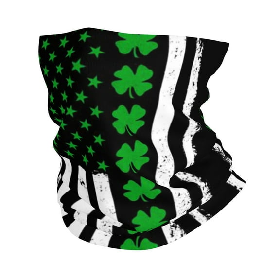 Neck Gaiter Face Mask Men Women Ireland America Flag Shamrock Seamless Bandana Face Cover Scarf Mask Balaclava Headband